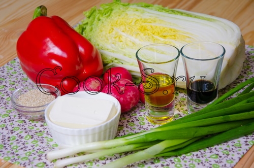 свежий весенний салат - ингредиенты